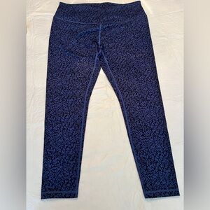 Zella 1X Black and Blue Patterned Leggings